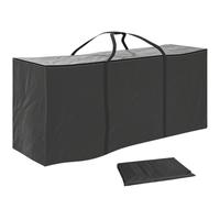 Outsunny 720 L Outdoor Garden Cushion Storage Bag, Heavy Duty 600D Oxford Fabric Waterproof Garden Furniture Cushion Storage Bag with 2-Way Zip for Tent, Christmas Tree, 175 x 55 x 75 cm, Black Black