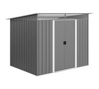 Outsunny Garden Shed Outdoor Storage Tool Organizer w/ Double Sliding Door Grey