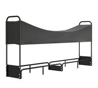 Outsunny 8.5ft Firewood Rack, Heavy Duty Log Storage Holder with Waterproof 600D Oxford Log Cover for Fireplace Fire Pits Outdoor Patio Wood Storage, 300 kg Large Capacity, Black