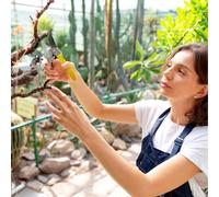 Outsunny 8" Garden Secateurs, Bypass Pruning Shears with SK5 Blade - Yellow