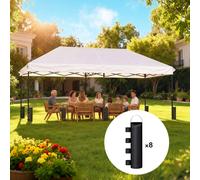 OUTSUNNY 8 Pack Gazebo Sand Weights Bags, 40 kg Heavy Duty Sandbags, Black Outsunny Black 8 Pack