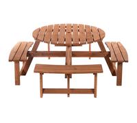 Outsunny 8-Seater Wooden Picnic Set-Fir Wood