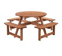 Outsunny 8-Seater Wooden Picnic Set-Fir Wood