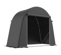 Outsunny 8 X 4 Ft Garden Storage Shed Tent Bike Tent 3-4 Bikes, Dark Grey Dark Grey