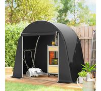 OUTSUNNY 8 x 4 ft Garden Storage Shed Tent Bike Tent, Dark Grey Outsunny Dark Grey