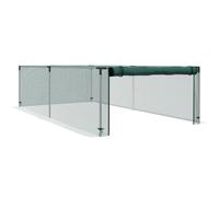 Outsunny 8' x 4' Crop Cage, Plant Protection Tent with Galvanised Steel Frame and Zipped Door, Fruit Cage Netting Cover for Garden and Outdoors Green