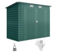 Outsunny 8 x 4FT Metal Garden Storage Shed with Double Doors, Green