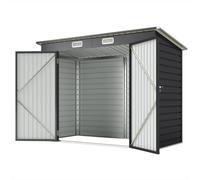 Outsunny 8 X 4Ft Metal Garden Storage Shed With Double Doors, Grey