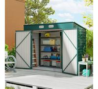 Outsunny 8 X 4Ft Metal Garden Storage Shed With Double Doors, Green