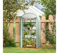 Outsunny 4 Tier Mini Greenhouse for Outdoor Portable 80 x 49 x 160cm White
