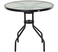 Bistro Round Tempered Glass Top 80cm