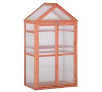 Outsunny 80x47x138cm Wood Cold Frame Greenhouse For Plants Pc Board Orange, Orange