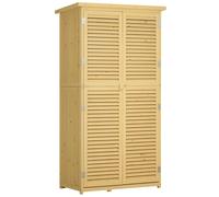 87 x 47 x 160cm Wooden Garden Storage Shed w/ Asphalt Roof, Natural Outsunny Natural One Size