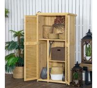 87 x 47 x 160cm Wooden Garden Storage Shed w/ Asphalt Roof, Natural Outsunny Natural One Size