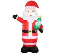 Outsunny 8FT Christmas Inflatable Santa Inflatable Christmas Decoration | Christmas Blow Up Santa, Bright LED Light, Indoor, Outdoor, Party