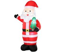 OUTSUNNY 8FT Inflatable Christmas Decoration with Bright LED Light, Red Outsunny Red 8ft