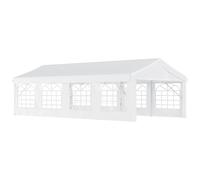 Outsunny 8M Gazebo Garden Marquee Canopy Party Carport Shelter Garage Tent White