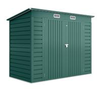 Outsunny 8x4 Shed Metal, Outdoor Shed with Double Doors and 2 Vents, Padlock and Keys Included, Green Aosom UK