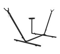 Outsunny 9.4ft Hammock Stand with Side Tray Stand, Steel Frame Hammock Net Stand, for String-style, Brazilian-style, Flat-style, Rope-style