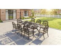 Outsunny 9-Piece Cast Aluminium Garden Dining Set