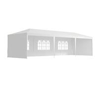 Outsunny 9 x 3 m Party Tent Gazebo Marquee Outdoor Patio Canopy Shelter with Windows and Side Panels Black