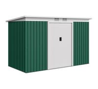 Outsunny 9 x 4FT Metal Garden Storage Shed w/ 2 Door, Dark Green