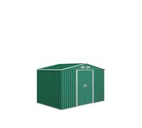 Outsunny 9 X 6Ft Garden Shed Storage With Sliding Doors, Metal Tool House, Green One Colour