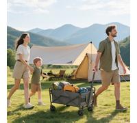 Outsunny 93L Festival Trolley on Wheels 120kg Heavy Duty Garden Cart Grey