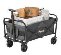 Outsunny 93L Festival Trolley on Wheels 100kg Heavy Duty Garden Cart Grey