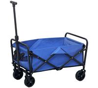 Outsunny 62L Festival Trolley, 120Kg Heavy Duty Folding Trolley Cart, Blue