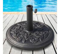 Outsunny 9Kg Garden Parasol Base, Round Resin Sun Umbrella Base, Bronze