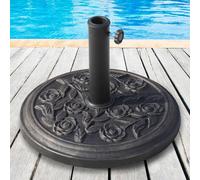 OUTSUNNY 9kg Garden Parasol Base, Round Resin Sun Umbrella Base, Bronze Outsunny Bronze