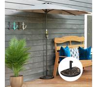 Outsunny 9Kg Half Round Parasol Umbrella Base Resin Outdoor Garden Furniture