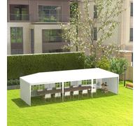 Outsunny 9M X 3M Outdoor Garden Gazebo Wedding Party Tent Canopy Marquee In White White