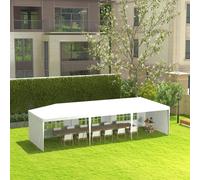 Outsunny 9m x 3m Outdoor Garden Gazebo Wedding Party Tent Canopy Marquee White