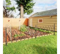 Outsunny Aluminium Alloy Foldable Garden Screen - Brown, Brown