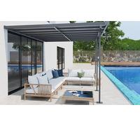 Outsunny Outdoor Patio Gazebo Pergola, Aluminum Post, 4.35 x 3 m PC Roof