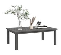 Outsunny Aluminium Outdoor Coffee Table Patio Table w/ Brown Wood Grain Effect | TJ Hughes