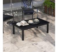Outsunny Aluminium Outdoor Coffee Table Patio Table, Black - Black - Aluminium
