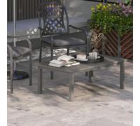 Outsunny Aluminium Outdoor Coffee Table w/ Wood Grain Effect, Brown
