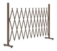 Outsunny Aluminum Fence Panel - Foldable & Movable - Dark Brown - Best Quality