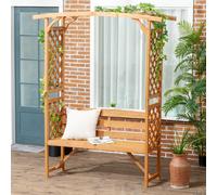 OutSunny Garden Bench 2 Seat 500 x 1,600 x 1,980 mm Wood Brown Outdoor