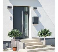 Outsunny Artificial Laurel Tree Plant Greenary In An Orange Pot 90Cm Green