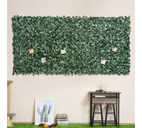 Outsunny Artificial Leaf Hedge Panel Garden Fence Privacy Screen 1.5m x 3m