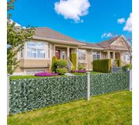OUTSUNNY Artificial Leaf Hedge Panel Garden Fence Privacy Screen in Dark Green Outsunny Dark Green