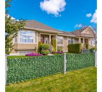 Outsunny Artificial Leaf Hedge Panel Garden Fence Privacy Screen On Roll 1M X 3M