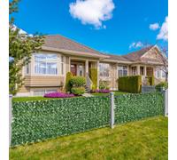 OUTSUNNY Artificial Leaf Hedge Panel Garden Fence Privacy Screen in Green Outsunny Green