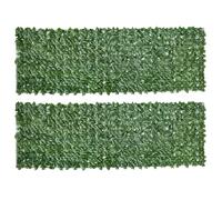 Outsunny Artificial Leaf Hedge Screen Panel for Privacy 3M x 1M Dark Green