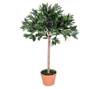 Outsunny Artificial Olive Tree Plant In an Orange Pot 90 cm for Home