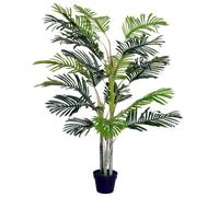HOMCOM 150cm 5ft Tropical Artificial Palm Tree With Black Pot, Green